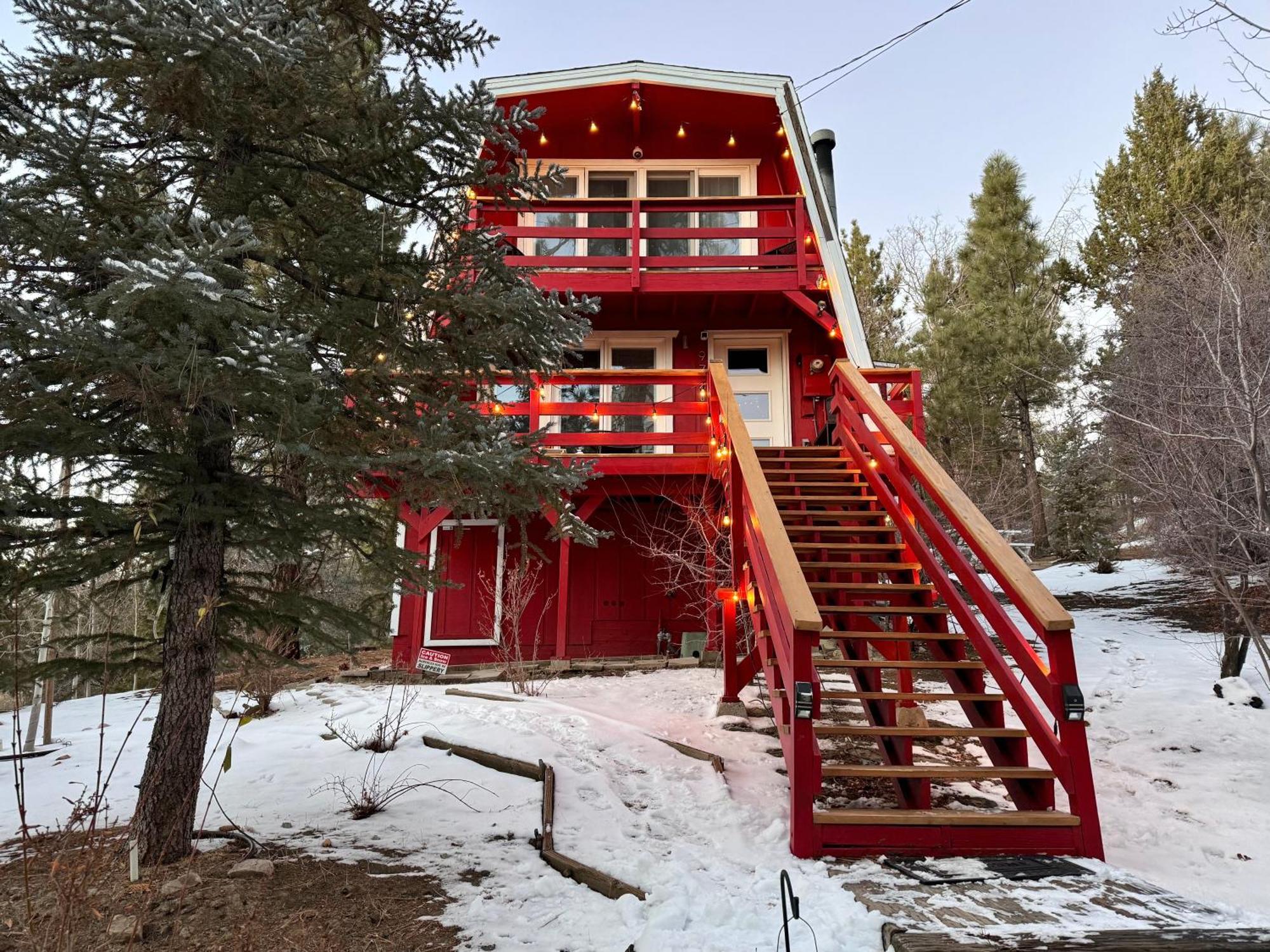 Maison Solange-Red Barn Farmhouse Style- Moonridge บิ๊กแบร์ซิตี้ ภายนอก รูปภาพ